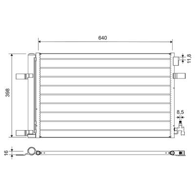 VALEO Kondensator, Klimaanlage 812661 für Opel Vaughall CHEVROLET BUICK