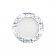 ORNAMIN Teller flach - Papyrus - blau - Ř15cm 305704