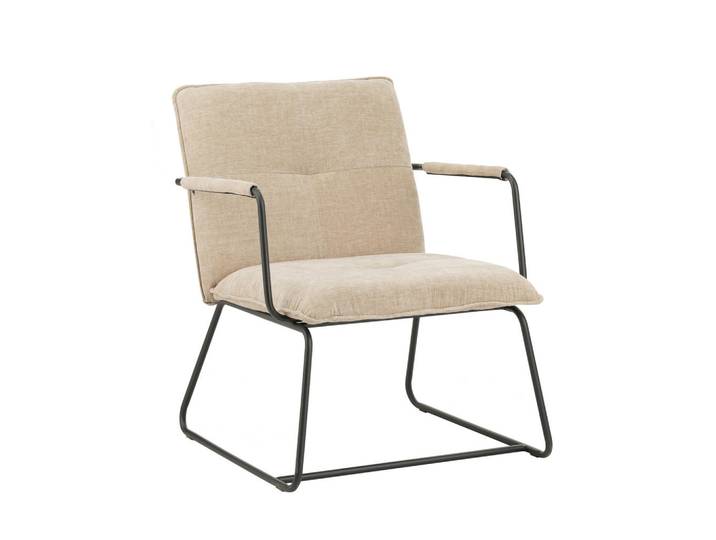Mid.you Sessel, Beige, Metall, 65x80x68 cm, Wohnzimmer, Sessel, Sonstige Sessel