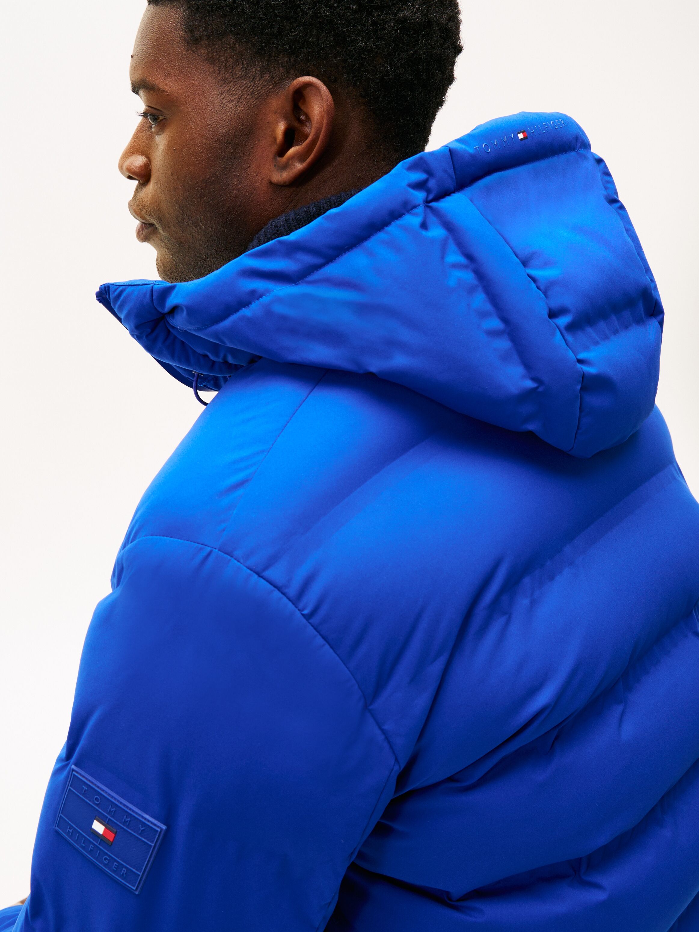 Steppjacke TOMMY HILFIGER "TECH HEAT SEALED", Herren, Gr. XL, blau (wedge blau), Web, Obermaterial: 100% Polyester, regular fit normal, Jacken Steppjacke, Winterjacke, Outdoorjacke, regular fit wedge blau XL