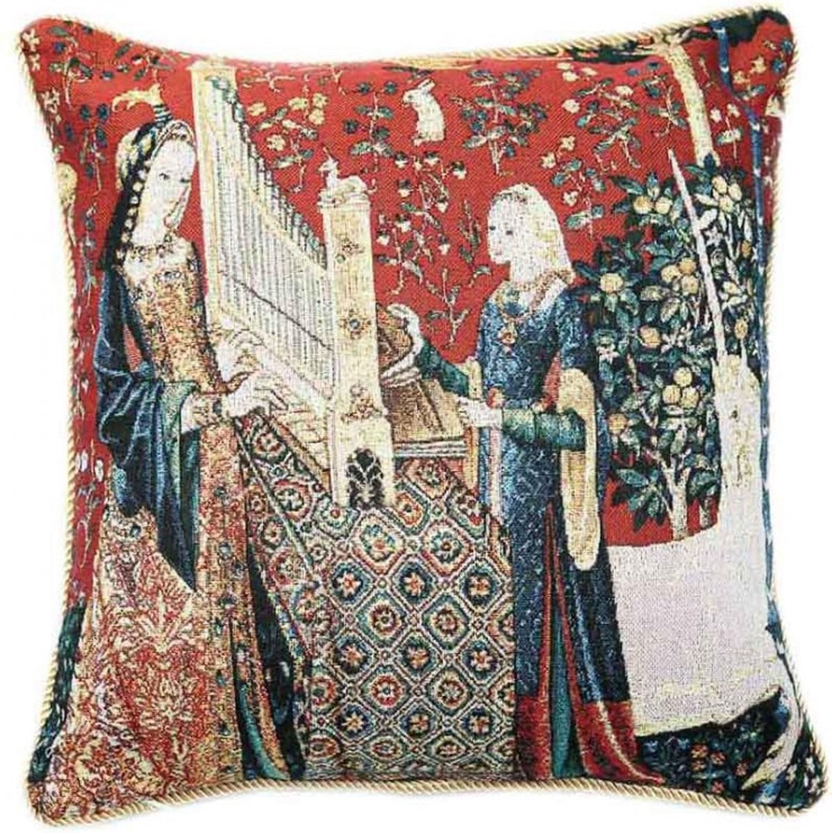 Signare Kussenhoes Lady en Unicorn - Sense of Hearing