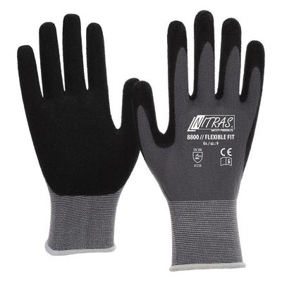 AS Arbeitsschutz Arbeitshandschuhe | 12 Paar Nitras Strickjhandschuhe FLEXIBLE FIT | Gr. 7