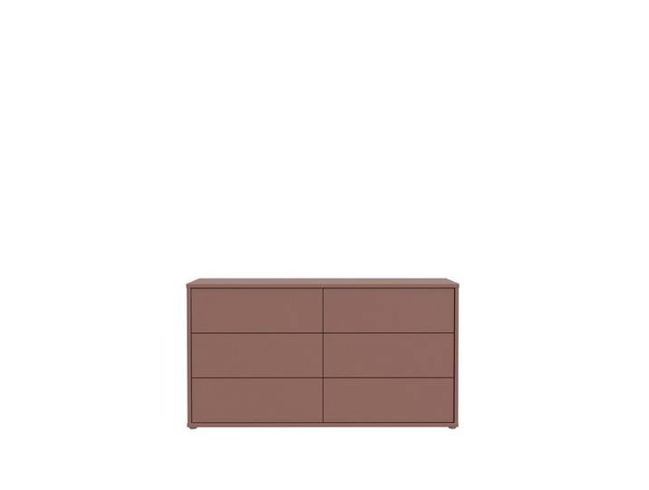 PREISBRECHER Sideboard ALICE SPRINGS, 6 Schübe, push to open, terrakottafarbig - 154,5x83,1x41,5cm (BxHxT)