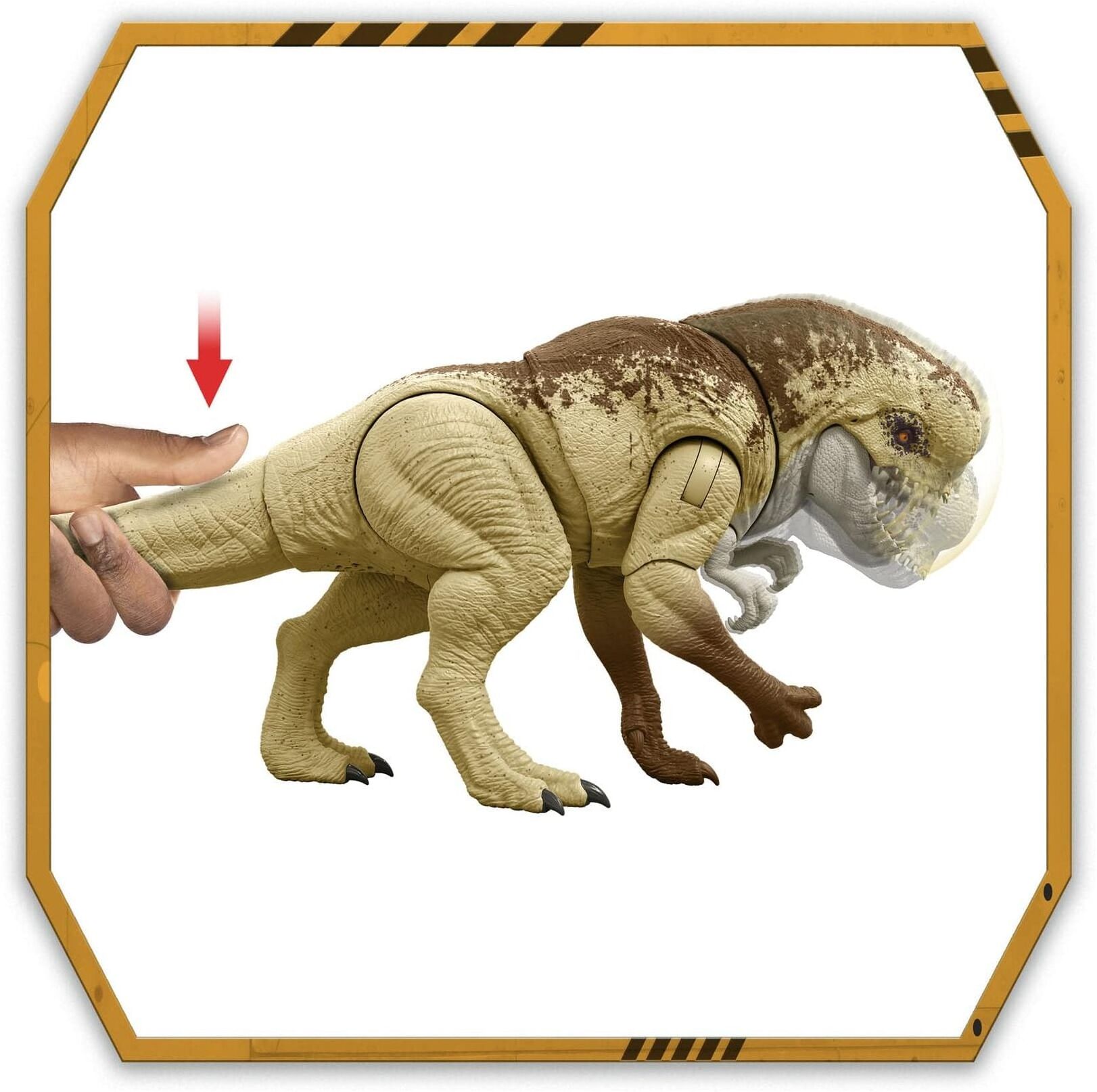 Mattel Jurassic World Rebirth Rumble 'N Rampage Distortus Rex Action Figure, 22 in, for Kids
