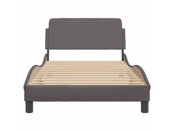 100x200cm Cadre de lit Petit Taille Dover gris similicuir L11681