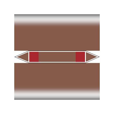 Rohrleitungskennzeichnung zum Selbstbeschriften, Gruppe 8, Folie, 26 x 187 mm, Bogen = 5 Stk - 187x26 mm Folie selbstklebend