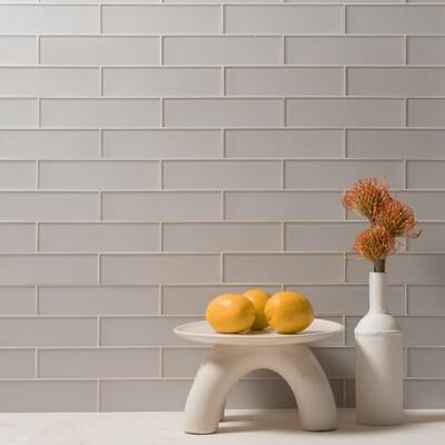 Cruz Bay Studio 2 in. x 8 in. Glass Subway Wall Tile