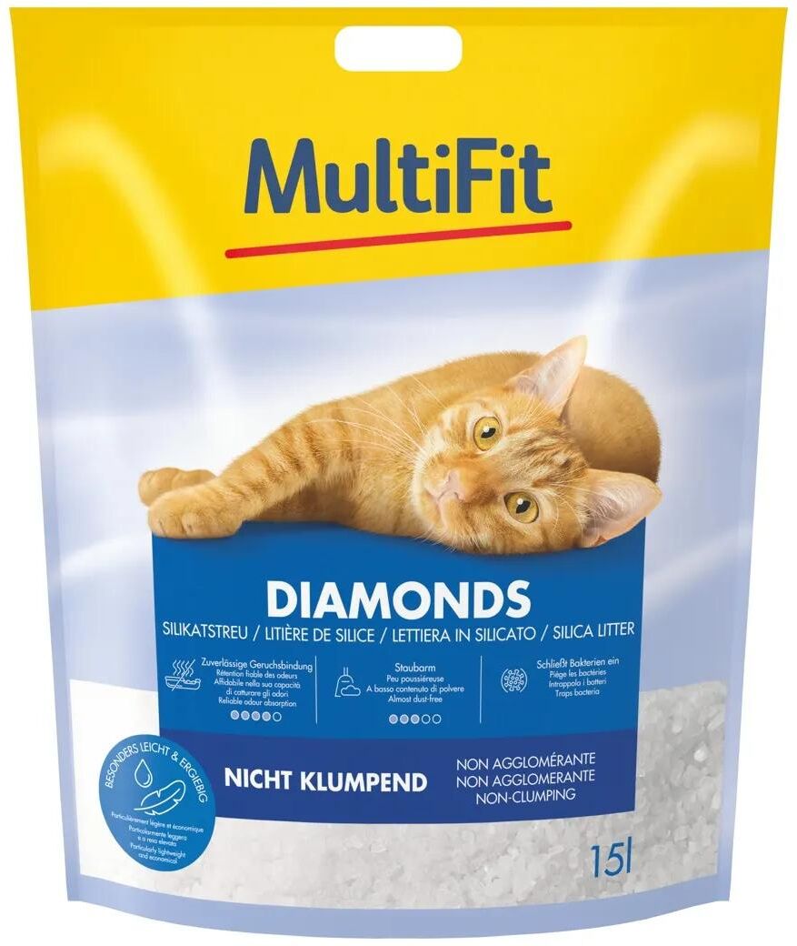 Multifit Diamonds Lettiera Assorbente KIT RISPARMIO 2X15L