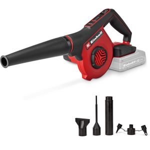 Einhell Akku-Gebläse TE-CB 18/270 Li-Solo, 3408045, Akku, 18 V, mit 3 Düsen und Aufblasadapter-Set