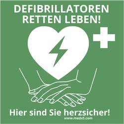 MEDX5 AED-Z-AKL-10 AED-Aufkleber Innenbereich