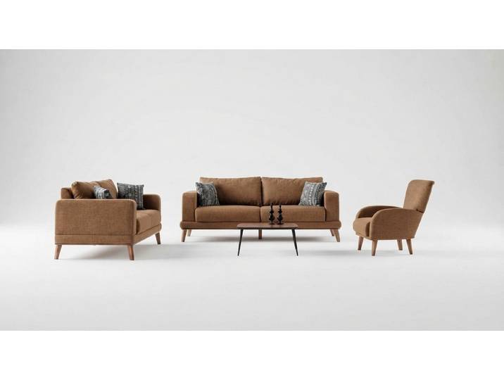 JVmoebel Polstergarnitur Bequeme graue Sofagarnitur mit elegantem Design und hohem Komfort, (Set, 3-tlg), Made in Europe