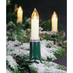 Konstsmide Weihnachtsbeleuchtung  Baumkette Schaftkerzen teilbarer Stecker