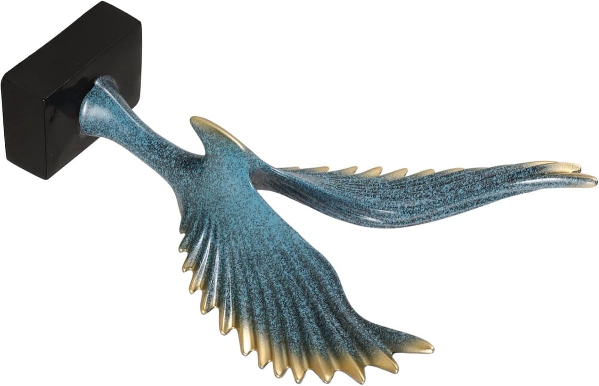Hars Adelaar Beeld - Modern Abstracte Vogel Decoratie - Meerkleurig - Lengte: 32,5 cm