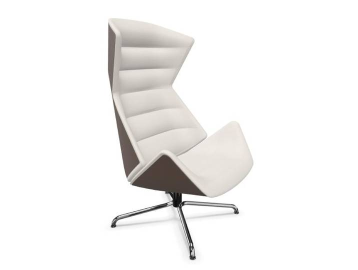 THONET fauteuil pivotante 808 (Tissu III - acier chromé et Tissu)