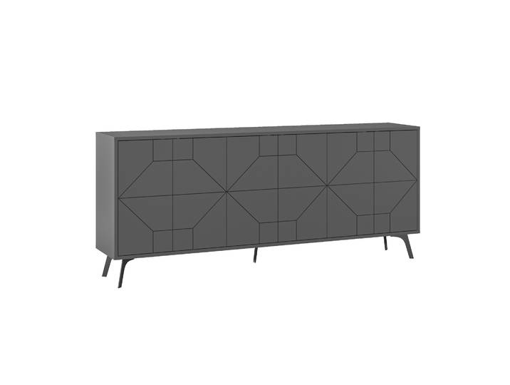 Buffet en bois Dune - 183 x 35 x 77 cm - Anthracite