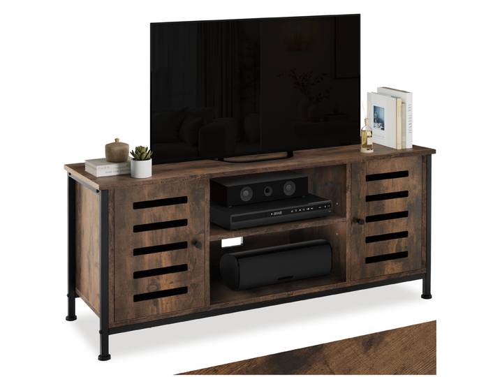 TV-meubel Carlow 110x41,5x50,5cm - Industrieel hout donker, rustiek