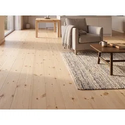 Kiefer Massivholzdielen, 27x146 mm, Rustikal, rundum Nut & Feder, mit Microfase