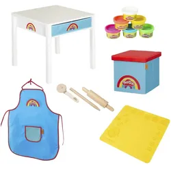 Roba Kreativer Basteltisch  PlayDoh ¦ mehrfarbig ¦ Silikon,Massivholz,Holzwerkstoff ¦ Maße (cm): B: 55 H: 54 T: 55.0
