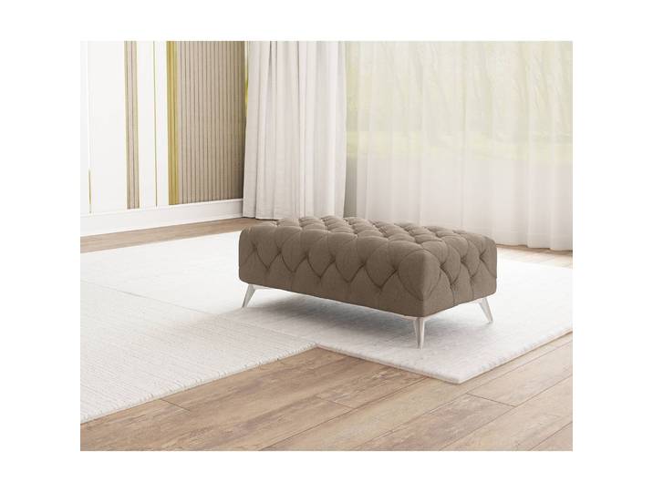 Repose-pieds I 120cm Marron Microfibre Enza: Cappuccino