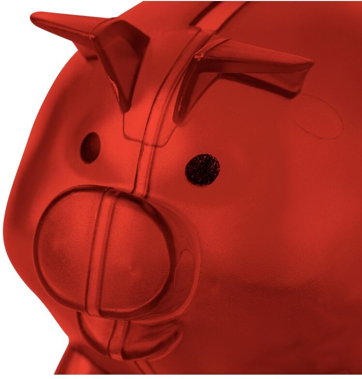Tirelire cochon personnalisable en polystyrène recyclé Vivi rouge