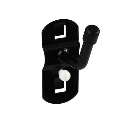 PROREGAL Lochplatten-Schräghaken für Stecknüsse | 4cm | Tiefschwarz