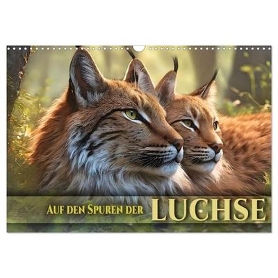 Auf den Spuren der Luchse (Wandkalender 2026 DIN A3 quer), CALVENDO Monatskalender