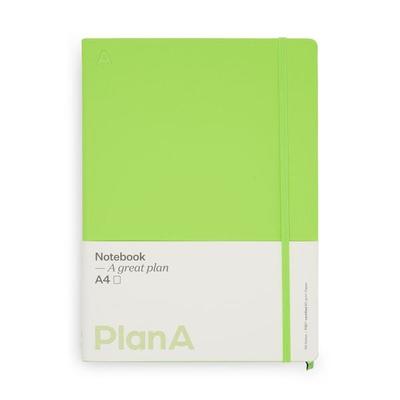 Notizbuch A4 Hardcover Kiwi Green Blanko, 192 Seiten
