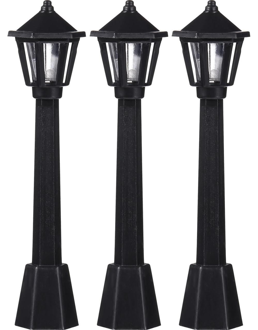 Merkloze Set van 3 Mini Retro Straatlampen voor Tuin Decoratie