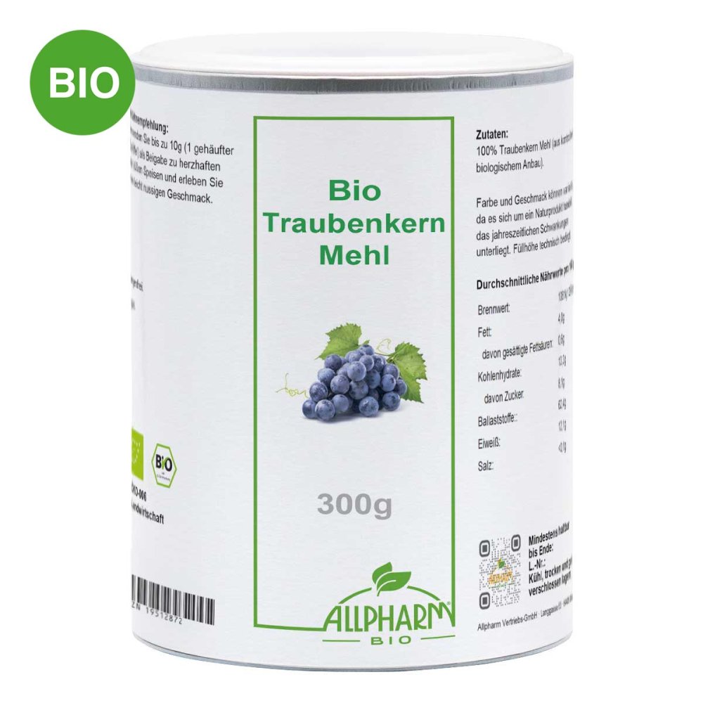 ALLPHARM Vertriebs GmbH Bio Traubenkern Mehl Allpharm Premium 19512872