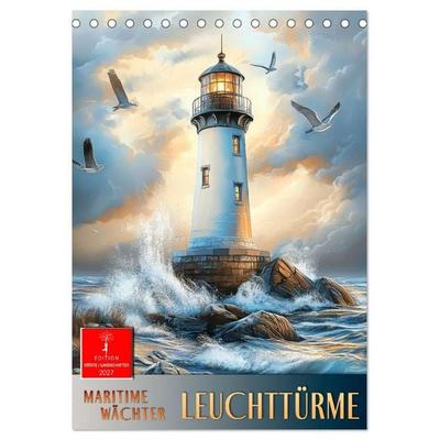 Maritime Wächter - Leuchttürme (Tischkalender 2027 DIN A5 hoch), CALVENDO Monatskalender