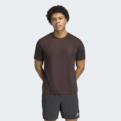 T-Shirt ADIDAS PERFORMANCE "WE BAS T", Herren, Gr. XXL, braun (aurora coffee), Obermaterial: 100% Polyester, Rundhals, Shirts T-Shirt, reguläre Passform, mit Climacool Technologie
