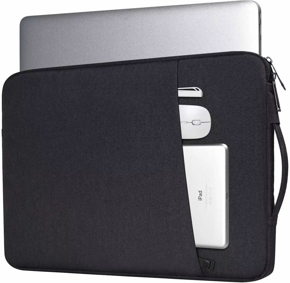INF Laptoptasche 13.3 Zoll Canvas Schwarz