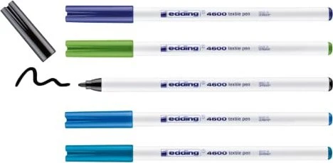 edding 4600 cool Textilmarker farbsortiert 1,0 mm, 5 St.