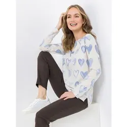 DINE 'N' DANCE Pullover, 1/1-Arm Motivdruck Strassmotiv figurumspielend