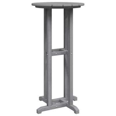vidaXL Bartisch Hellgrau 55x55x107 cm HDPE