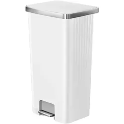Treteimer EKO Hana 2 Abfalleimer 90 L weiß Design Mülleimer aus Kunststoff ohne Inneneimer