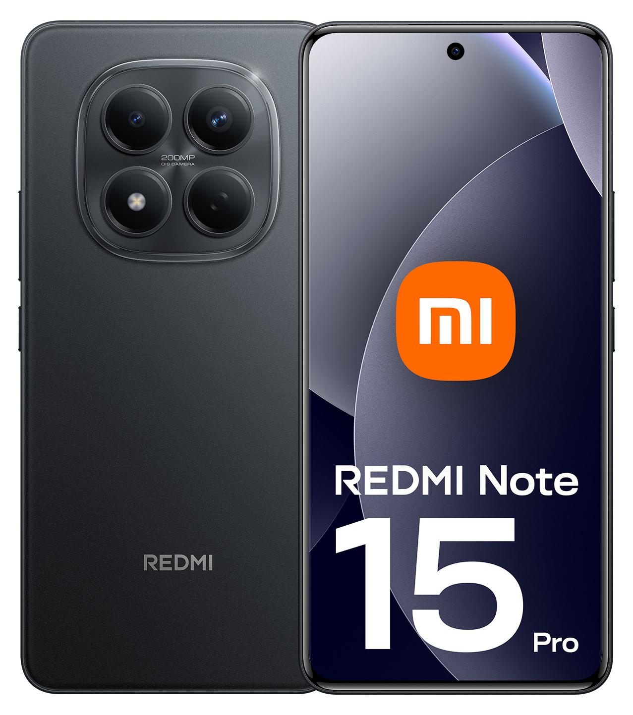 Xiaomi Redmi Note 15 Pro, Schwarz, MediaTek Helio G200 Prozessor - Mobiltelefon - 512 GB