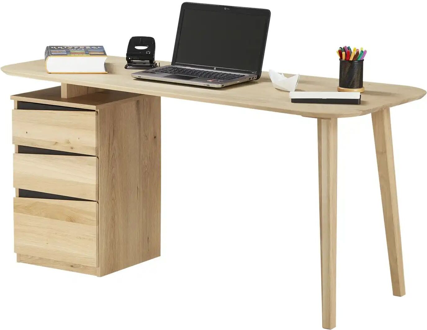 Höffner Schreibtisch  Treene Neu ¦ holzfarben ¦ Maße (cm): B: 150 H: 72,5 T: 67.0