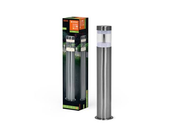 LEDVANCE ENDURA HYBRID HAGEN Außenleuchte, Hybridleuchte, 4W, 340lm, warmweiße Lichtfarbe, 3.000K Farbtemperatur, Edelstahl, IP44 & IP67 Schutzklasse, Solar- & Stromnetzbetrieb