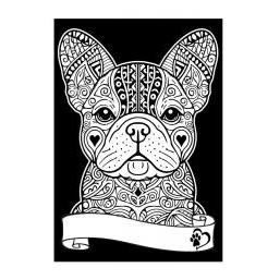 ColorVelvet Ausmalbild "Französische Bulldogge Velvet" A4 (70187519)