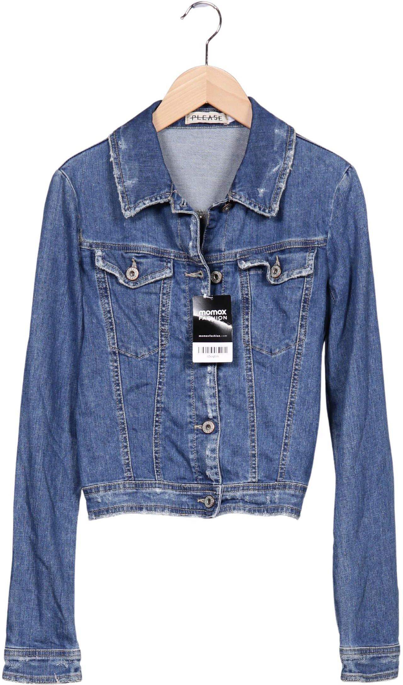 Please Damen Jacke, Blau, Gr. S, Baumwolle / Elasthan - Second Hand