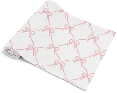 Sweet Jojo Designs Pink Bows Girl 100% Cotton Muslin Baby Swaddle Receiving Blanket -Elegant Bow for Ballerina Ballet Collection