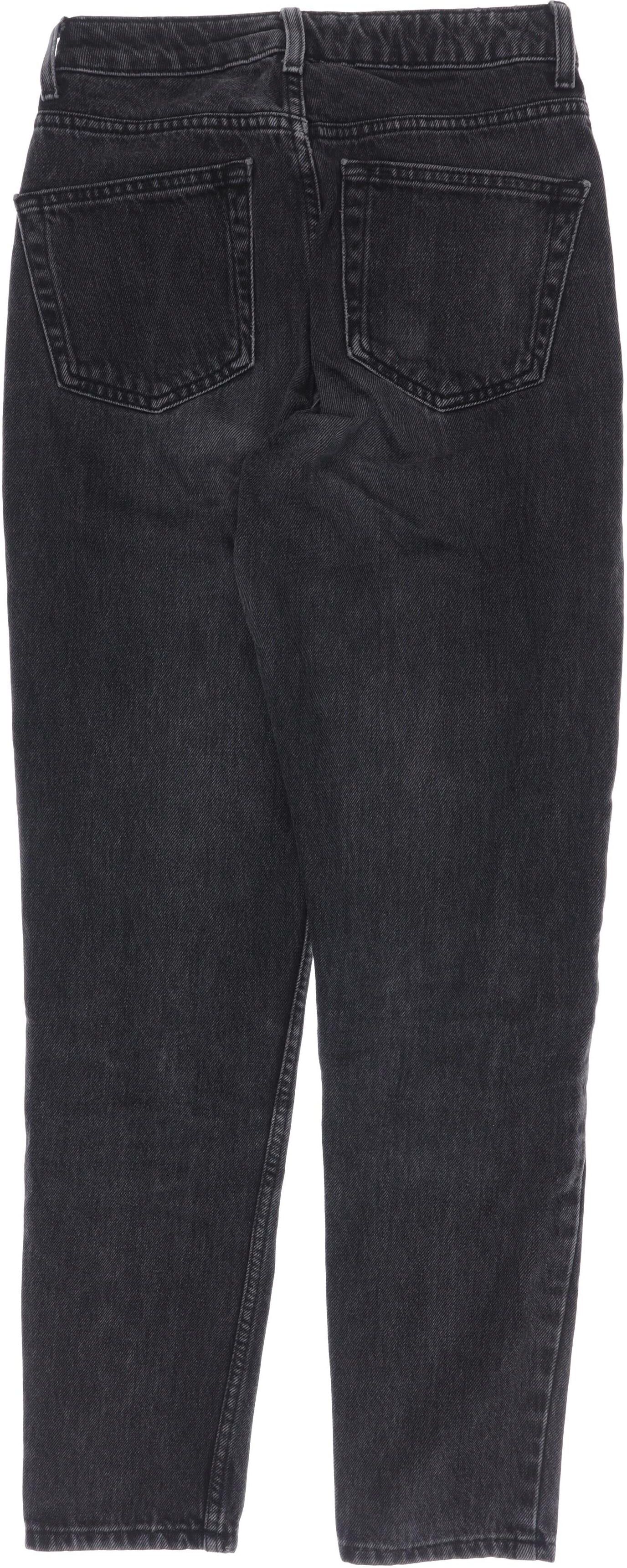 Topshop Damen Jeans, Schwarz, Gr. W25, Baumwolle / Synthetik - Second Hand