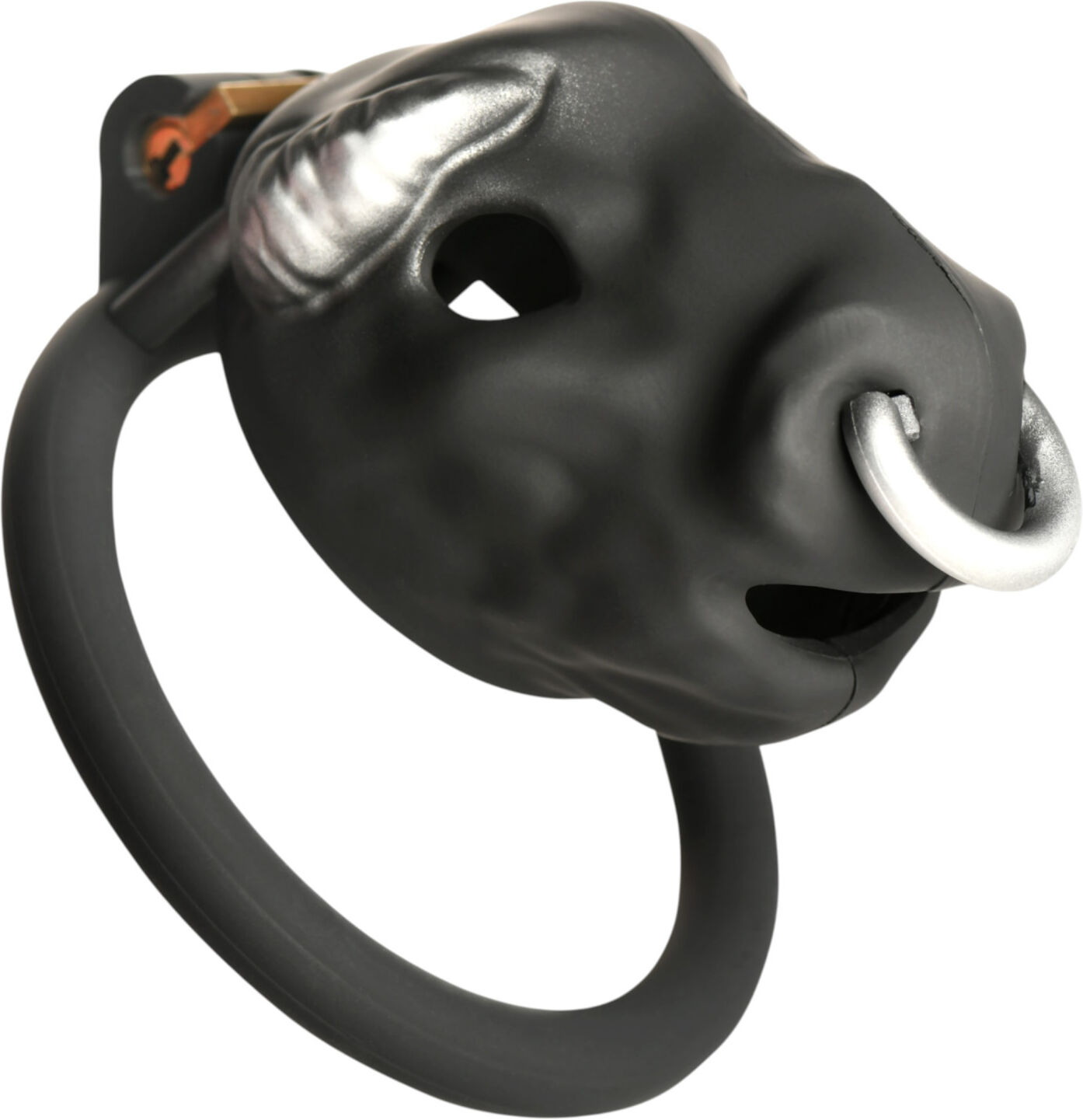Master Series Bull - bull‑head penis cage (black)