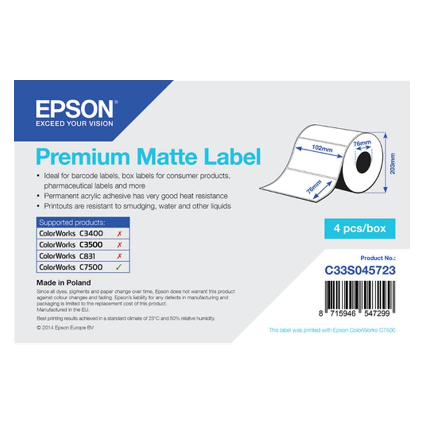 Epson Premium Matte Label (102 mm) (C33S045723)