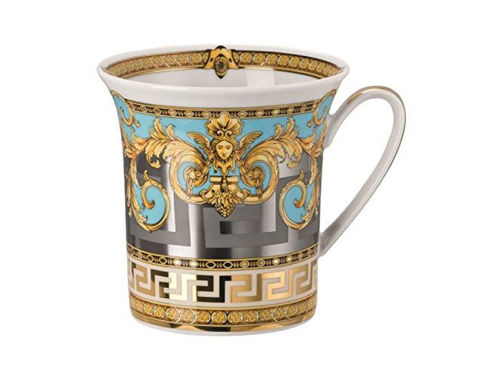 Rosenthal Versace by Henkelbecher, Becher - Tasse - Kaffeebecher - Prestige Gala Bleu - 350 ml - Porzellan