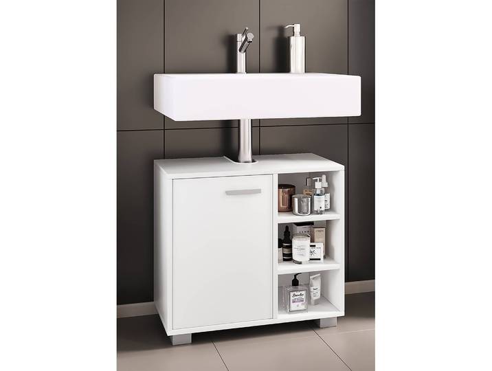 Meuble sous lavabo Zalo II 60 x 55 x 30cm Blanc/Blanc