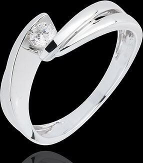 Edenly SolitÃ¤r Ring Kostbarer Kokon - Seelenverwandte - WeiÃŸgold - 18 Karat