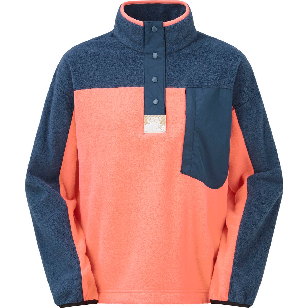 Picture Arcca W 1/4 Fleece coral (C) S SWT0195CLiving CoralS
