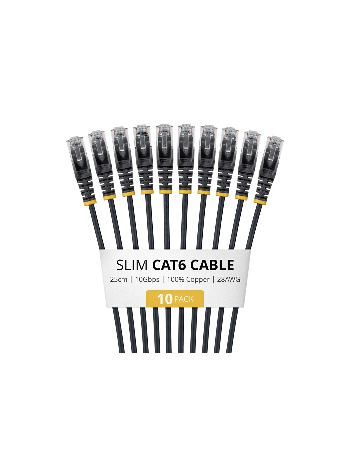 StarTech.com Startech patch cable - 25 cm - black - Schwarz